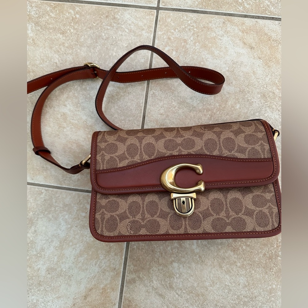 Coach Studio Signature Canvas Shoulder Bag